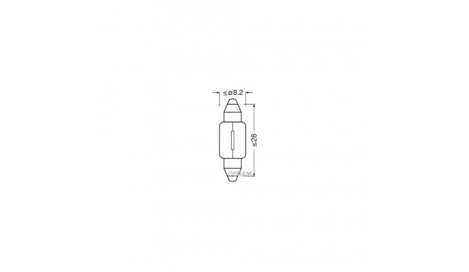 12V 3W SV7-8 l=28mm