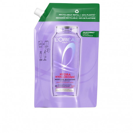 L'ORÉAL PARIS ELVIVE HIDRA HIALURÓNICO champú 72h hidratación recarga eco pack 500 ml