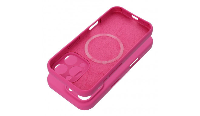 Case for iPhone 15 Silicone 2mm compatible with MagSafe pink
