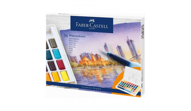 "FABER-CASTELL Aquarellfarben in Näpfchen 36er Etui"