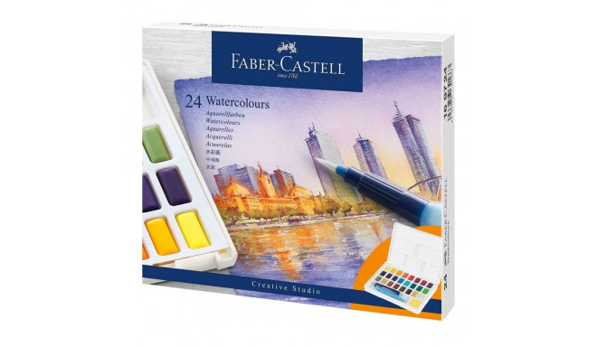"FABER-CASTELL Aquarellfarben in Näpfchen 24er Etui"