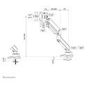 "Neomounts DS70PLUS-450WH1 vollbewegliche Tischhalterung für 17-49"" Curved Ultra Wide Bildschirme -