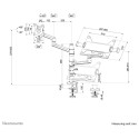 "Neomounts DS20-425BL2 Tischhalterung für 17-27"" Bildschirme und 11.6-17.3"" Laptops - Schwarz"