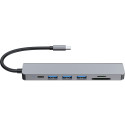 "Equip Dock USB-C->HDMI.3xUSB3.0.SD/TF.100WPD 25cm si"