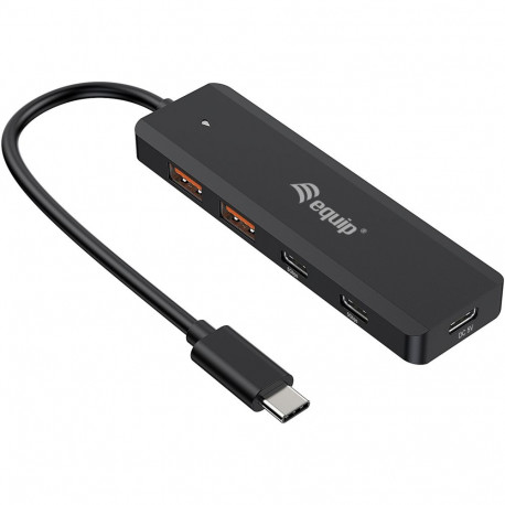 "Equip USB-Hub 4-Port 3.2/C->2xUSB-C 2xUSB-A 10Gbps o.Netz.sw"