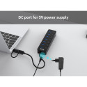 "Equip USB-Hub 7-Port 3.2 ->7x3.2 5Gbps m.Netzteil sw"