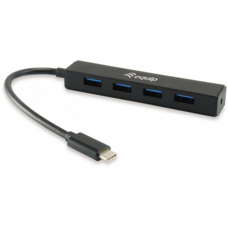 "Equip USB-Hub 4-Port 3.2/C->4x3.0 5Gbps o.Netzteil sw"