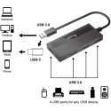 "Equip USB-Hub 4-Port 3.2 ->4x3.0 +USB-C Adp.5Gbps o.Netz.sw"