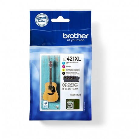 "Brother 4-pack of Black Cyan Magenta and Yellow 500-page high capacity ink cartridges for DCP-J1050