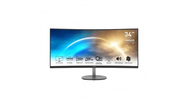 "MSI PRO MP341CQDE 86cm (34"") VA UWQHD 4ms 100Hz"