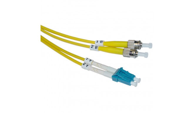 AFL Patchcord Premium LC - ST  YELLOW LSZH 2F 2.0mm ZDPX 1M (combination Sho), G.657A1)