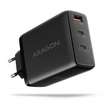 ACU-DPQ100 GaN 3xport seinalaadija 100W must