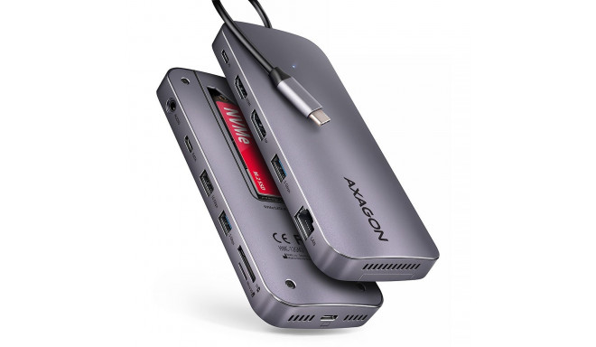HMC-12GM2 USB jaotur 12in1 10Gbps HDMI DP LAN M.2