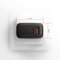 ACU-PQ45 PD&QC 2-port seinalaadija 45W must