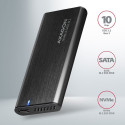 Axagon väline USB-C 3.2 Gen 2 metallist karp M.2 NVMe & SATA SSD kettale, kruvivaba