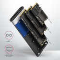Axagon väline USB-C 3.2 Gen 2 metallist karp M.2 NVMe & SATA SSD kettale, kruvivaba