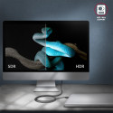 AXAGON BUCM432-CM10AB USB-C to USB-C kaabel USB4 Gen 3 x 2 1m PD 100W 8K HD ALU punutud – must