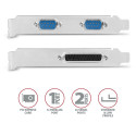 AXAGON PCEA-PSN PCIe-adapter 1x paralleel- ja 2x jadapordiga – ASIX AX99100 kiibistik
