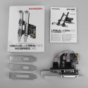 AXAGON PCEA-PSN PCIe-Adapter mit 1x Parallel- + 2x Serial-Ports - ASIX AX99100 Chipset