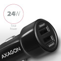 AXAGON PWC-5V5 autolaadija nutikas 5V 2 4A + 2 4A 24W must