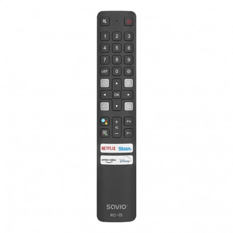 SAVIO RC-15 universal remote control/replacement for TCL SMART TV