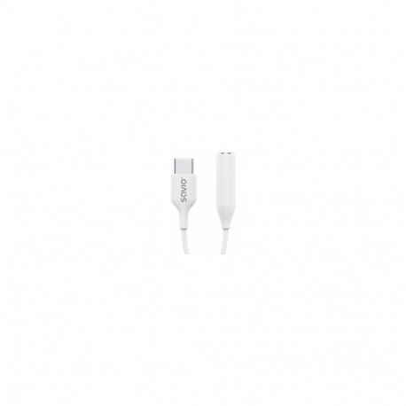 Savio AK-52 USB Type 3.1 C (M) - Jack 3.5mm (F) Audio adapter White