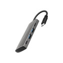 Axagon HMC-4G2 USB 3.2 Gen 2 Type-C USB 3.2 Gen 2 Type-A USB 3.2 Gen 2 Type-C 10000 Mbit/s metall