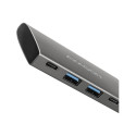 Axagon HMC-4G2 USB 3.2 Gen 2 Type-C USB 3.2 Gen 2 Type-A USB 3.2 Gen 2 Type-C 10000 Mbit/s metall
