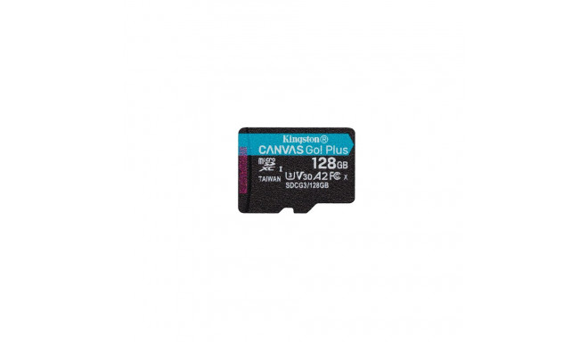 Kingston 128GB microSDXC Canvas Go Plus 170R A2 U3 V30 Single Pack