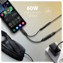 Axagon ADA-HCPD audio cable 0.1 m USB-C, 3.5 mm USB-C Black