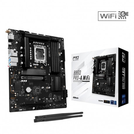 Asrock emaplaat B860 Pro-A WiFi Intel B860 LGA 1851 (Socket V1) ATX
