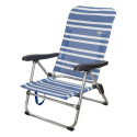 Пляжный стул Colorbaby 62601 Синий/Белый Алюминий 61 x 50 x 85 cm Белый Тёмно Синий (61 x 50 x 85 cm