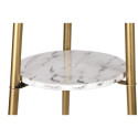 Floor Lamp DKD Home Decor Golden Metal Polyester White 50 W MDF Wood (41 x 41 x 156 cm)
