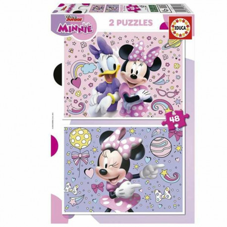 2-Puzzle Set Educa Minnie Mouse 48 Pieces