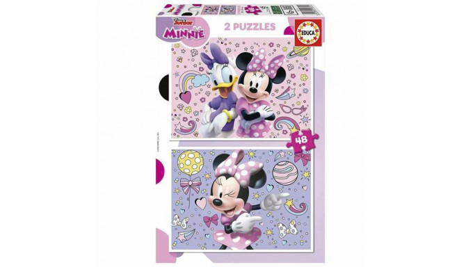 2-Puzzle Set Educa Minnie Mouse 48 Pieces