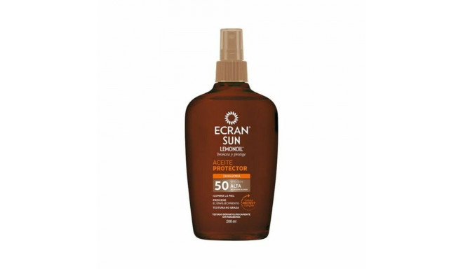 Sunscreen Oil Ecran Sunnique Broncea+ 200 ml Spf 50