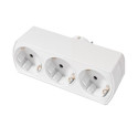 Pistikuadapter Silver Electronics SCHUKO Hõbedane (3 Ühikut)