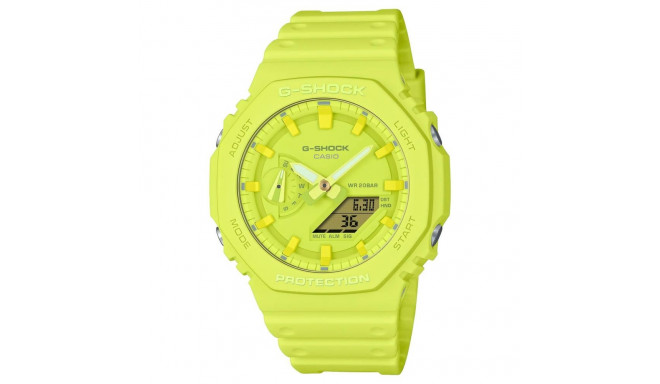 Meeste Kell Casio GA-2100-9A9ER Kollane