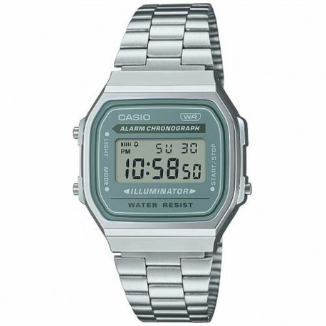 Unisex Watch Casio A168WA-3AYES Green Silver (Ø 35 mm)