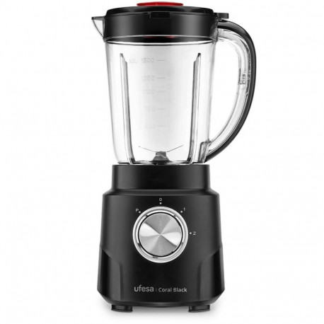 Cup Blender UFESA CORAL BLACK Black 600 W 1,5 L