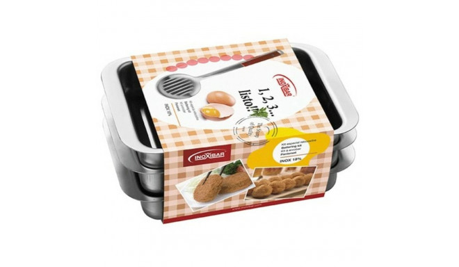 Kõrgete Äärtega Ahjupann Inoxibar 59271 Teras 21 x 15 cm (3 Ühikut)