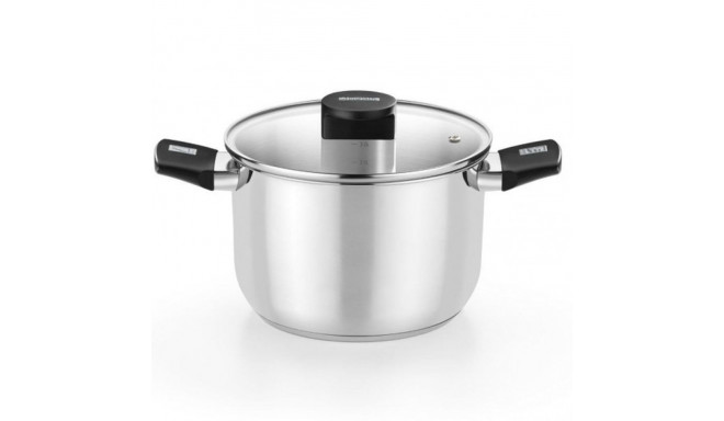 Casserole with lid Monix M240224 Black Ø 24 cm