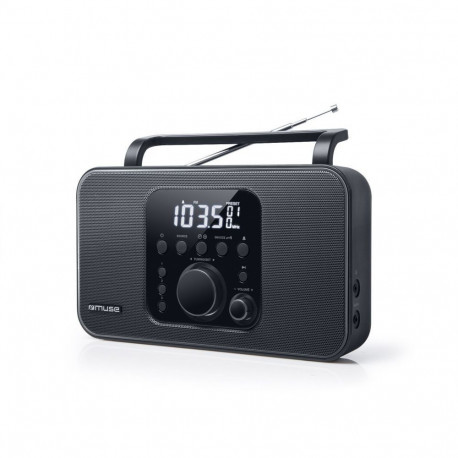 Muse Radio M-091R Black, AUX in, Alarm function