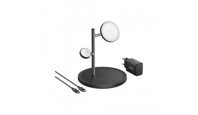Anker MagGo Magnetic Wireless Charger (Qi 2.0, 15W), 3-in-1 Stand, Black |