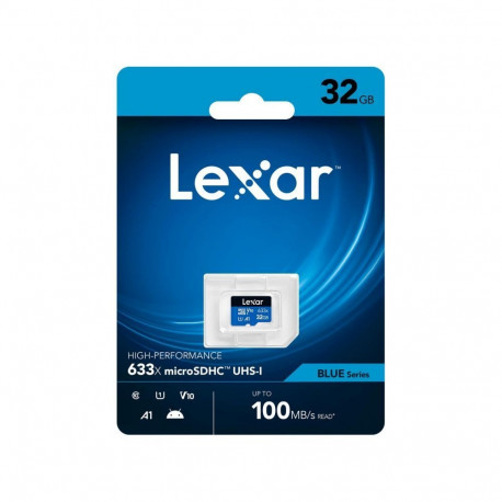 Lexar 64GB High-Performance 633x microSDHC UHS-I, up to 100MB/s read 20MB/s write