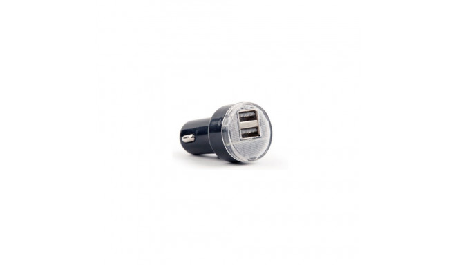EnerGenie 2-port USB car charger EG-U2C2A-CAR-02 Black, 2.1 A
