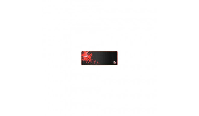 Gembird Gaming mouse pad PRO, extra large, Black/Red, Extra wide pad surface size 350 x 900 mm