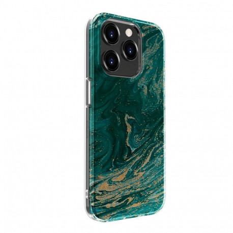 Evelatus Apple iPhone 15 Pro PC Customized Print Design Marble Turquoise