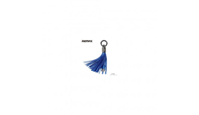 Remax Universal Tassels Ring Data Cable for Lightning Blue