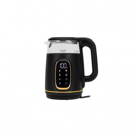 AD 1305 black gold Czajnik elektryczny szklany led z regulacją temperatury 1,7l